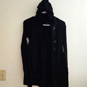 MediumTake Out Black Hooded Sweater‎
